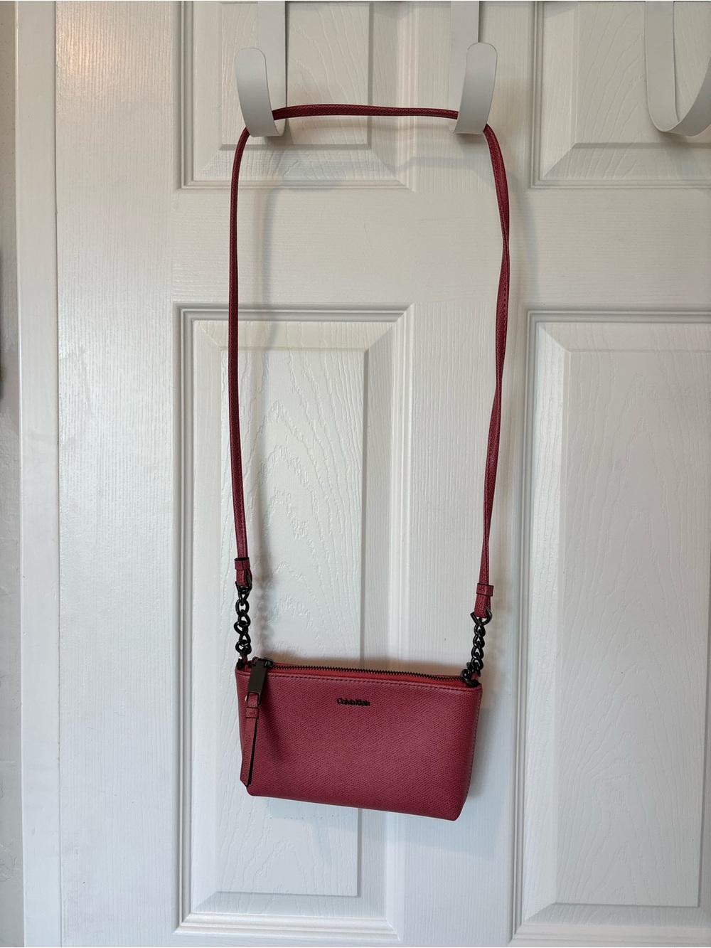 Calvin Klein Small Crossbody Bag in Dark Rose
